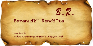 Baranyó Renáta névjegykártya