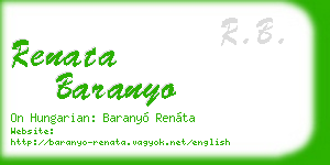 renata baranyo business card