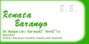 renata baranyo business card